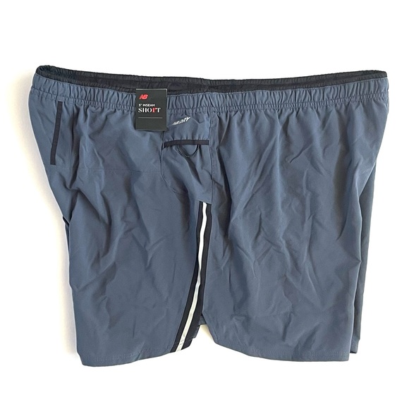 NEW BALANCE Impact 5" Running Shorts Mens SIZE 2XL Thunder Bay Grey Athletic NWT - Picture 10 of 16